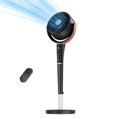 Quiet DC Pedestal Fan, 20dB 15 Speeds, 120° Oscillating Standing Fan with Remote, 12H Timer & Adjustable Height